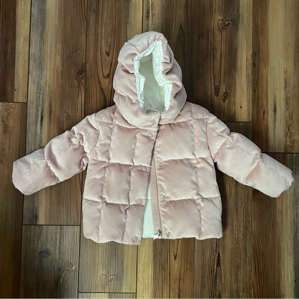 Moncler Pink Hooded Down Jacket